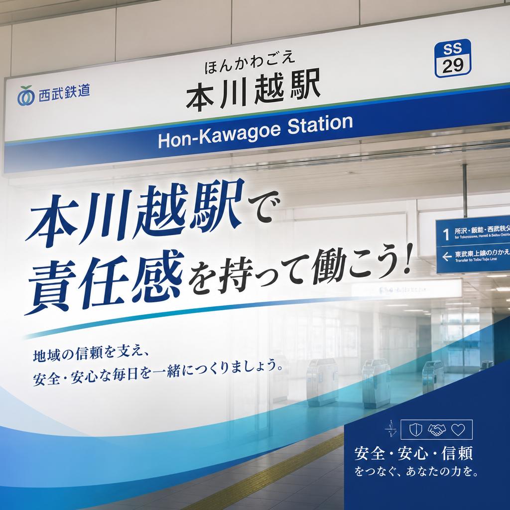 本川越駅で責任感を持って働こう！