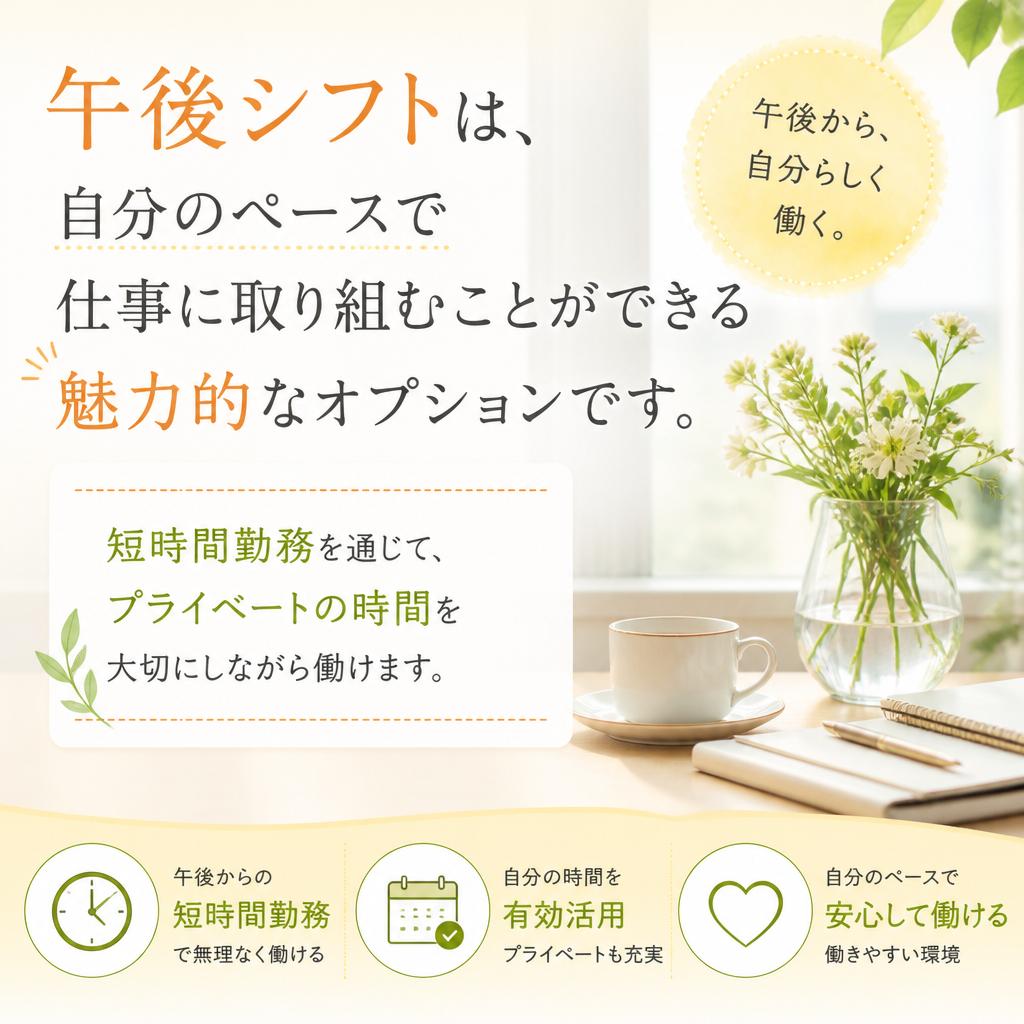 午後シフトの魅力