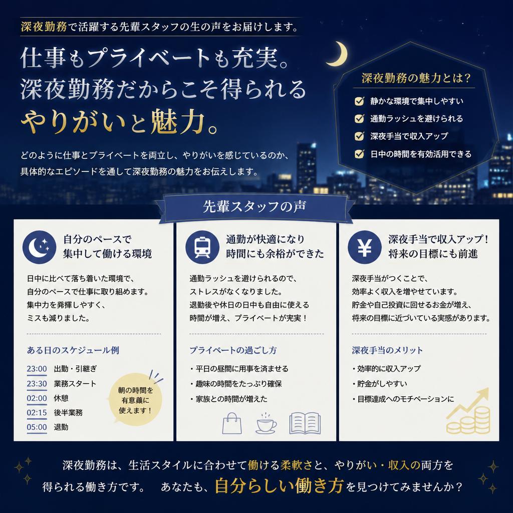 先輩スタッフの体験談