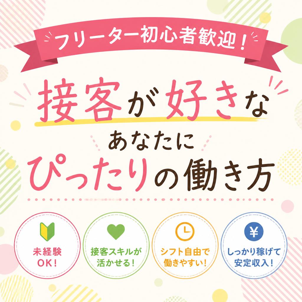 フリーター初心者歓迎！接客が好きなあなたにぴったりの働き方